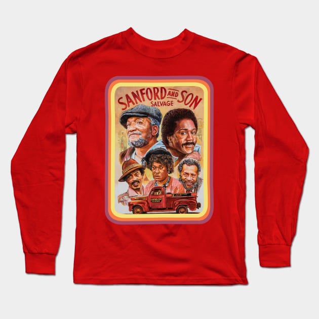 Sanford and Son Art Long Sleeve T-Shirt by Chris Hoffman Art